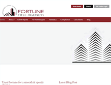 Tablet Screenshot of fortunetitle.com